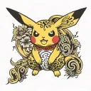 Pikachu tattoo design idea
