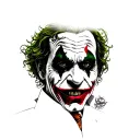joker tattoo design idea