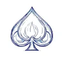 qos spade card tattoo design idea