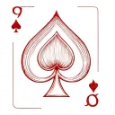 qos spade card tattoo design idea