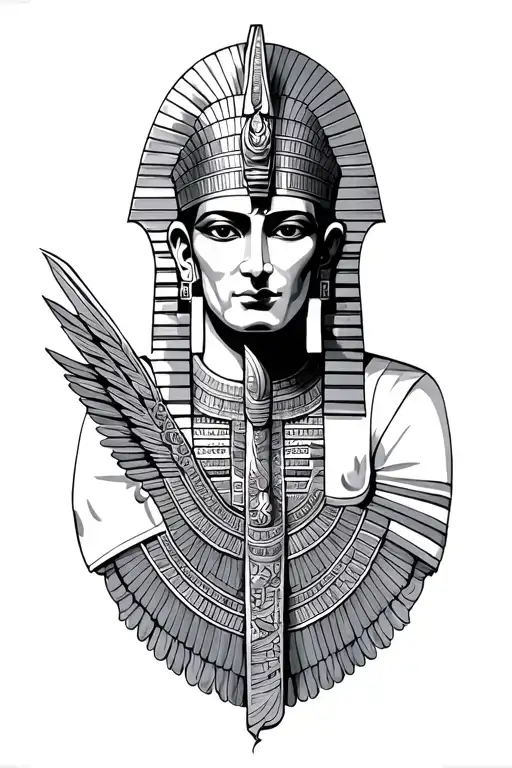 Egyptian god Osiris tattoo design idea
