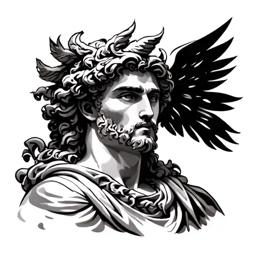 Apollo Greek God tattoo design idea
