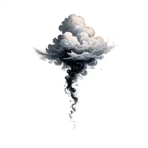 Coverup Clouds and Smoke tattoo design idea