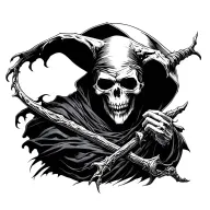 grim reaper tattoo design idea