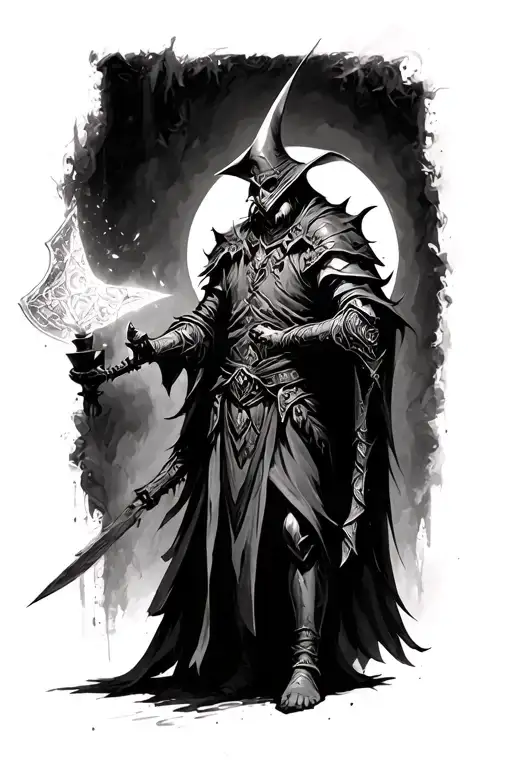 The Wandering Magician from dark souls  tattoo design idea