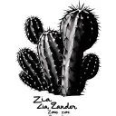 dessert cacti with my children's name Zia, Zander, Zoe tattoo design idea