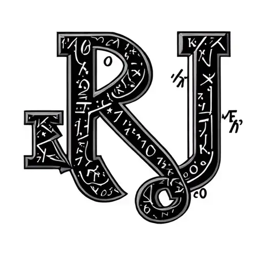 K R J K T forming math formulas tattoo design idea