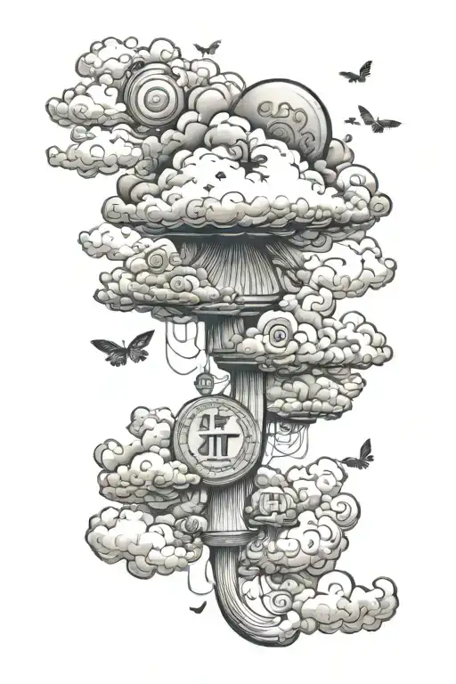Cloud of luck and Charm tatto design tattoo design idea