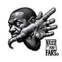 nigger fart tattoo design idea