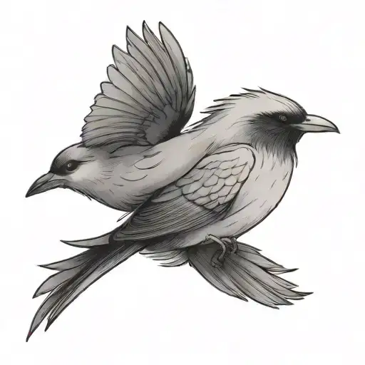 A minimalist tattoo of two birds flying together, representing the everlasting friendship you had with your lost friend tattoo design idea