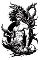 Poseidon tattoo design idea