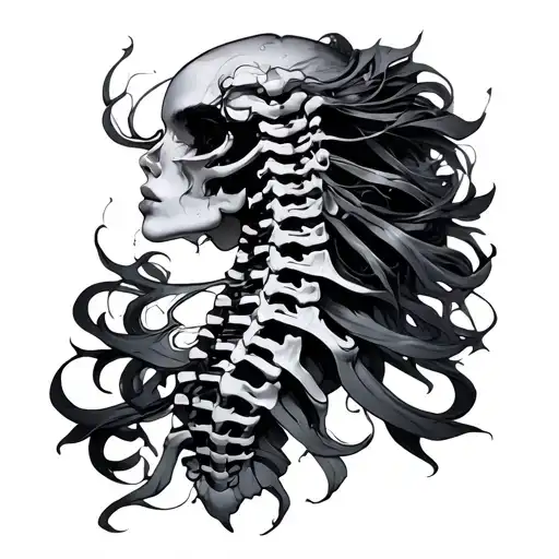 Sexy Spine tattoo design idea