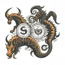 scorpio taurus capricorn zodiac sign tattoo design idea