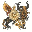 scorpio taurus capricorn zodiac sign tattoo design idea