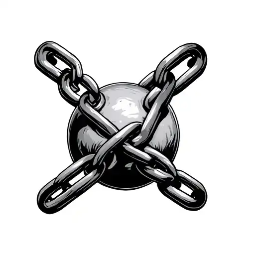 Ball And Chain tattoo design idea
