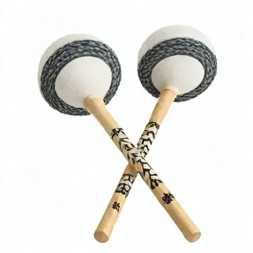 marching band marimba mallets by innovative percussion, in a clean high textured yarn with wooden handles tattoo design idea