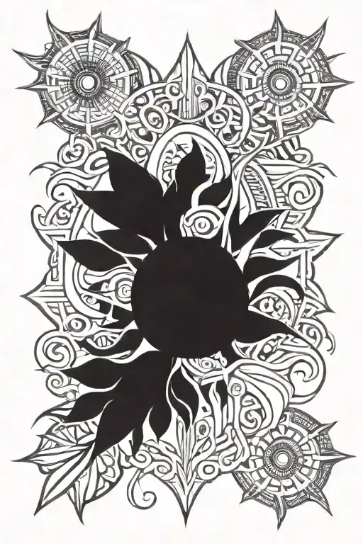 filipino tribal sun shoulder tattoo design tattoo design idea