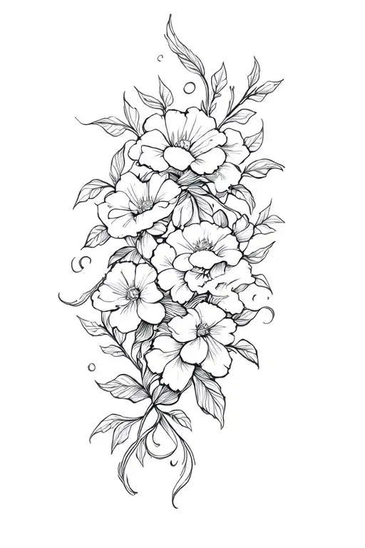 floral vines wrapped tattoo design idea