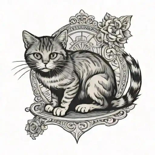 Tarot card featuring cat tattoo design idea