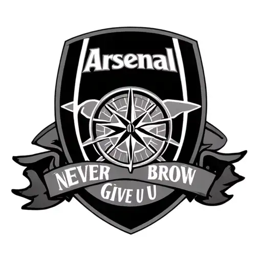 Samoan style with arsenal fc canon logo black, berserk sacrifice mark and jack sparrow compass, the meaning never give u tattoo design idea