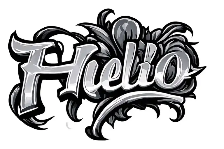 first name Helio tattoo design idea