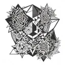 good vs evil tattoo design idea