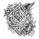 good vs evil tattoo design idea