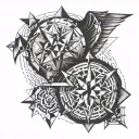 good vs evil tattoo design idea