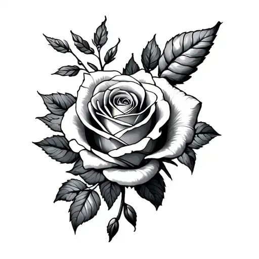 The element of air, the planet Venus, the rose, the number four, and Libra are present in it. tattoo design idea