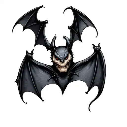 spooky bats tattoo design idea
