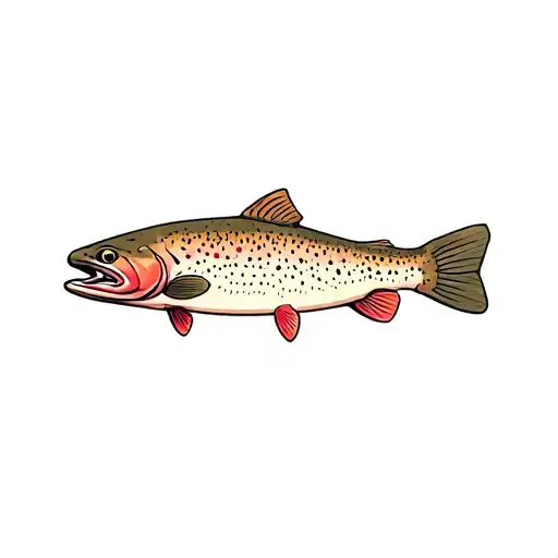 a brown trout tattoo design idea
