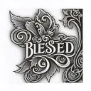 blessed written tattoo design idea