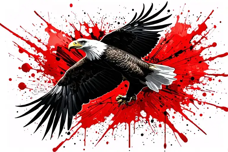 eagle soaring tattoo design idea