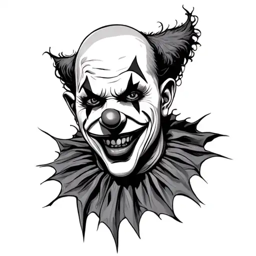 Evil Clown tattoo design idea