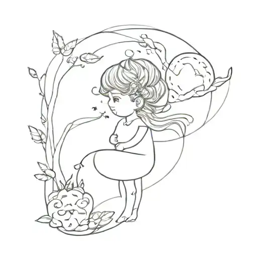 inner child tattoo design idea