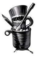 Bartender tools forming the shape tattoo design idea