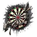 Darts tattoo design idea