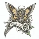 one day at a time tattoo design idea