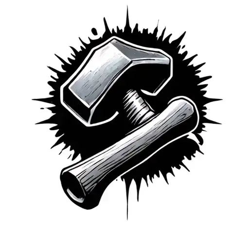 Hammer tattoo design idea