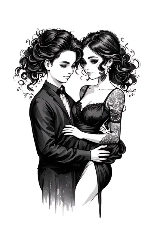 Brother in law and sister in law matching tattos  tattoo design idea