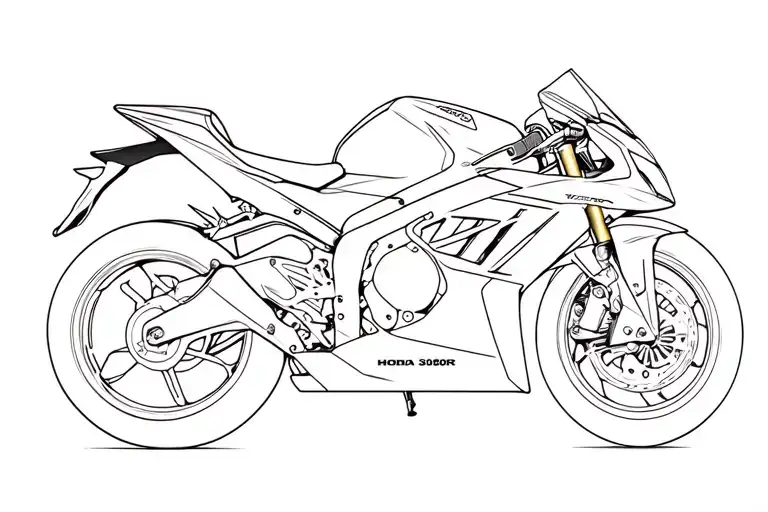 honda cb300r motorcycle tattoo design idea