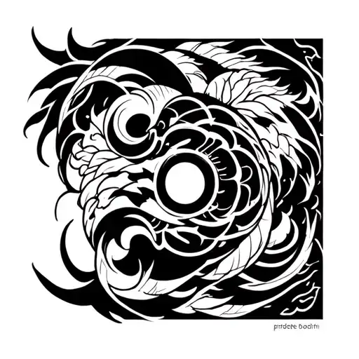 japanese mythology inspired tattoo featuring tattoo design idea
