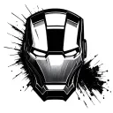 iron man mask broken tattoo design idea