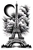 tour Eiffel tattoo design idea