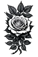 Yorkshire rose tattoo design idea
