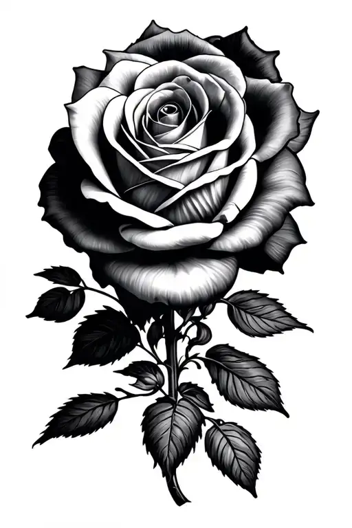 Yorkshire rose tattoo design idea