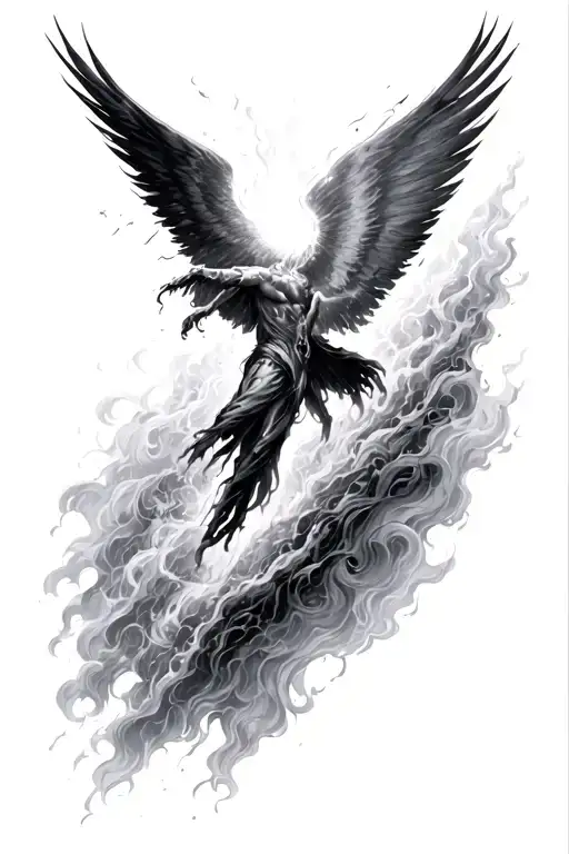 Heaven and storm colliding — power descending through light. tattoo design idea