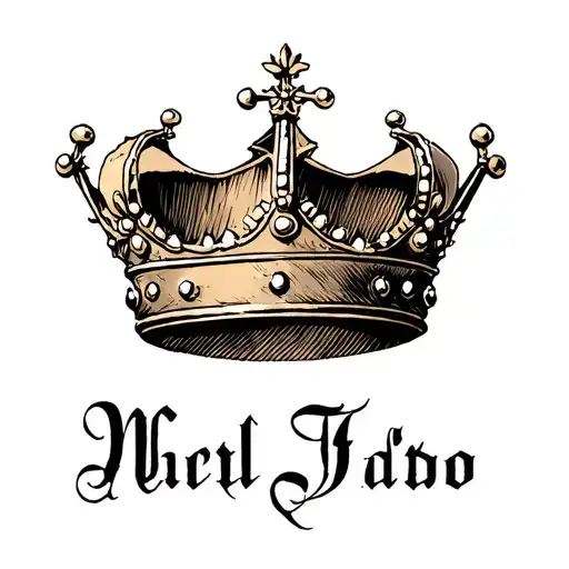 crown on name tattoo tattoo design idea