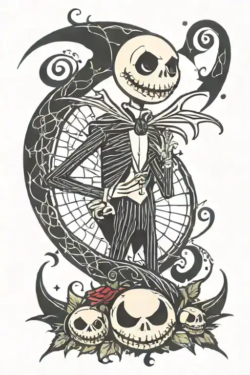 nightmare before Christmas tattoo design idea