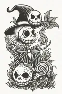 nightmare before Christmas tattoo design idea
